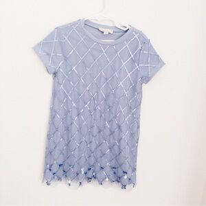 Kids Blue Sequin Top